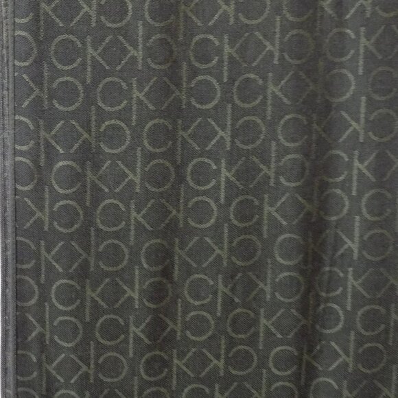Calvin Klein CK Logo Pashmina Scarf Emerald Green Reversible - Picture 4 of 7